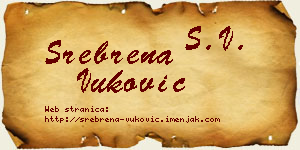 Srebrena Vuković vizit kartica